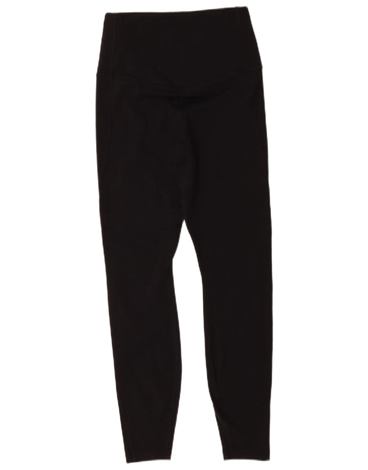 Nike Dame Dri Fit Leggings UK 12 Medium Sort Nylon