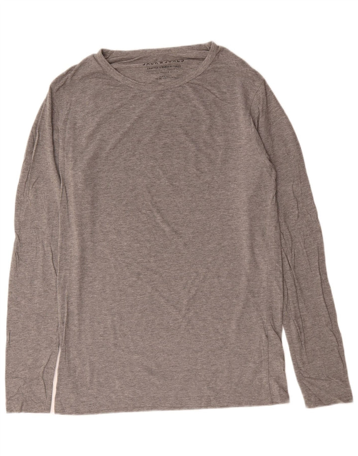 Jack & Jones Herre Top Langærmet Stor Grå Bomuld