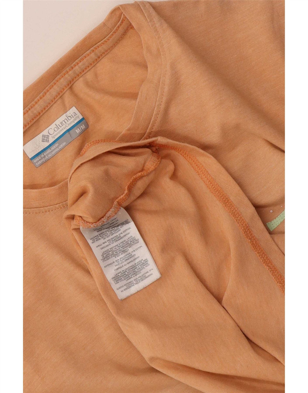 Columbia Womens Grafisk T-Shirt Top UK 14 Medium Orange Polyester