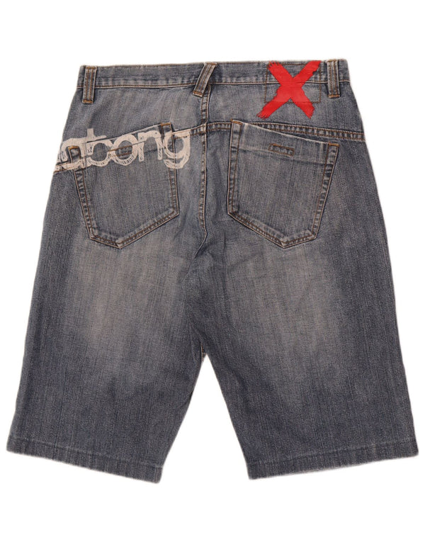 Billabong Herre grafiske denimshorts W30 Medium Blue Bomuld