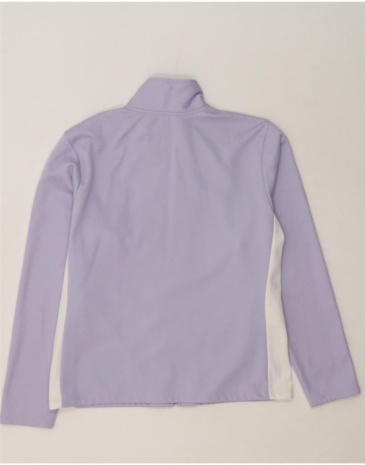 IZOD Womens Tracksuit Top Jacket UK 14 Medium Purple Colourblock Polyester Vintage Izod and Second-Hand Izod from Messina Hembry 