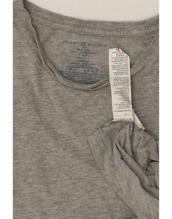 Tommy Hilfiger Herre T-Shirt Top Stor Grå Bomuld