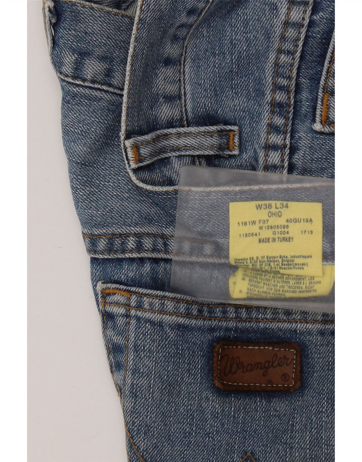 WRANGLER Herre Ohio Straight Jeans W38 L34 Blå Bomuld