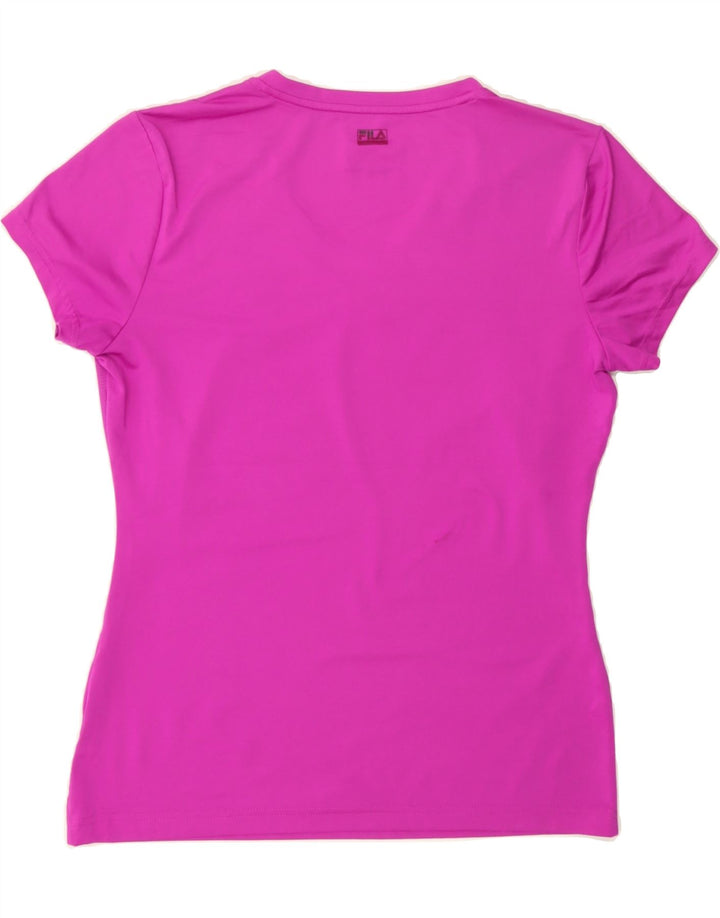 FILA Womens T-Shirt Top UK 14 Medium Pink Vintage Fila and Second-Hand Fila from Messina Hembry 