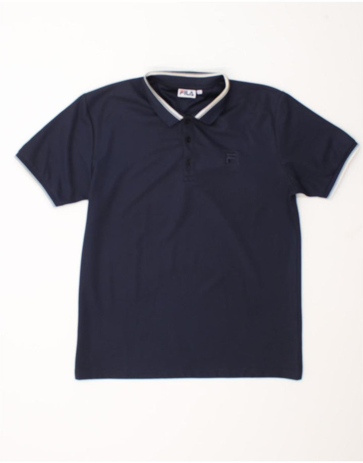 Fila Herre Polo Shirt Large Navy Blue