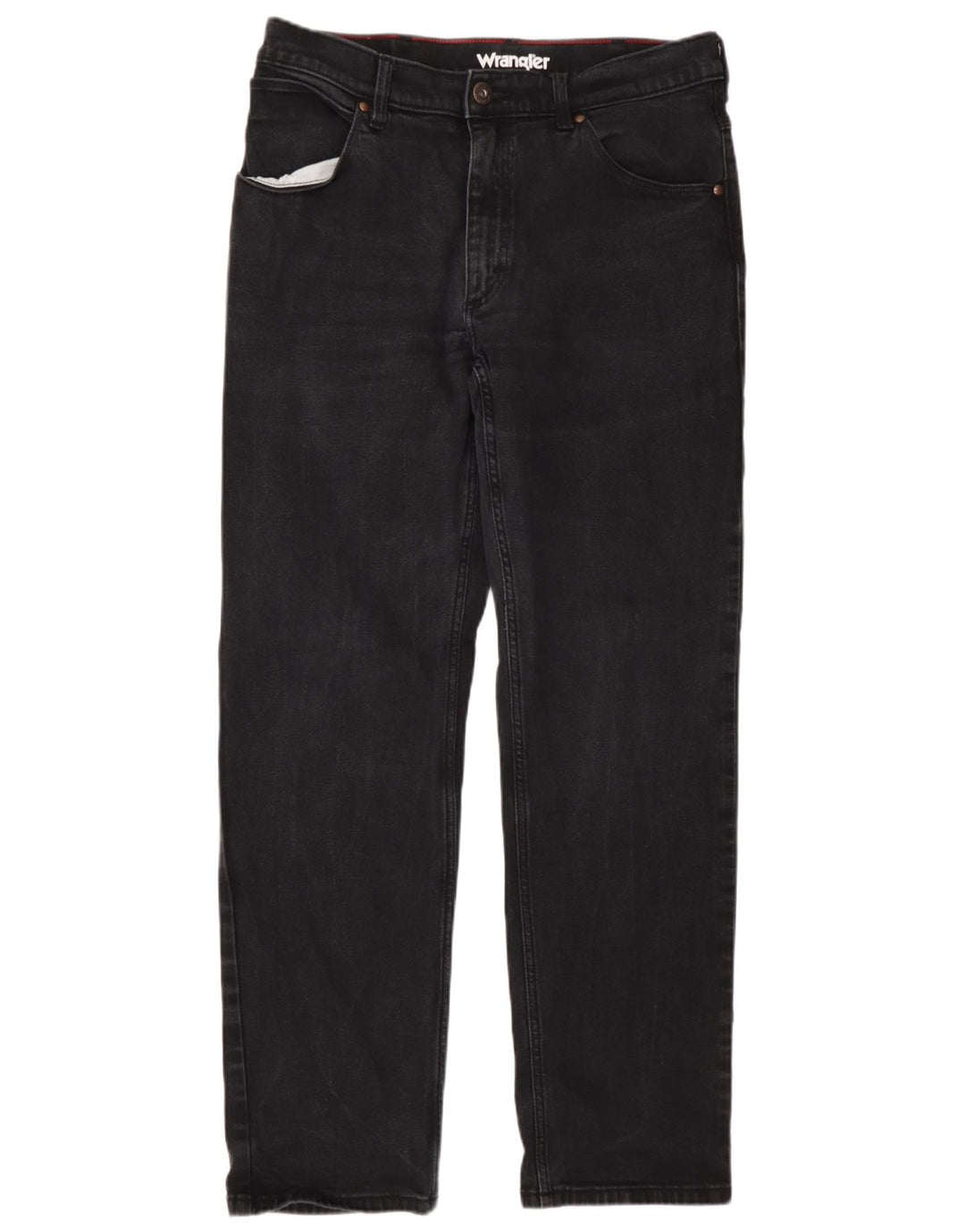 Wrangler Straight Jeans til mænd W34 L32 Grå bomuld