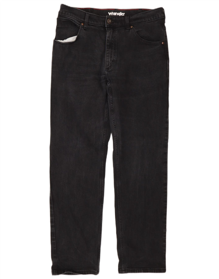 Wrangler Straight Jeans til mænd W34 L32 Grå bomuld