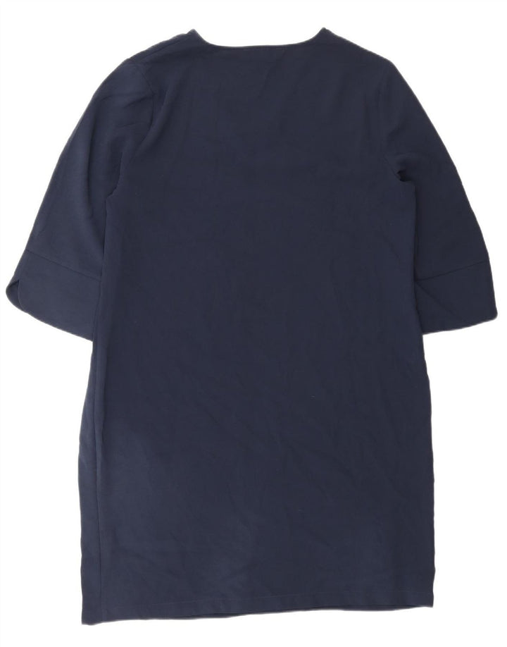 Marks & Spencer Dame 3/4-ærmet Shift Dress UK 16 Large Navy Blue