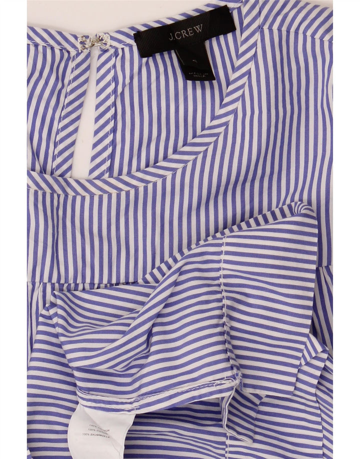 J. CREW Womens Blouse Top US 4 Small Blue Pinstripe Cotton Vintage J. Crew and Second-Hand J. Crew from Messina Hembry 