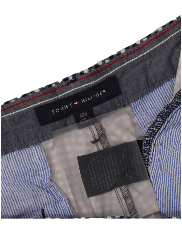 TOMMY HILFIGER Herre cropped bukser US 22 3XL W46 L27 Navy Blue Gingham