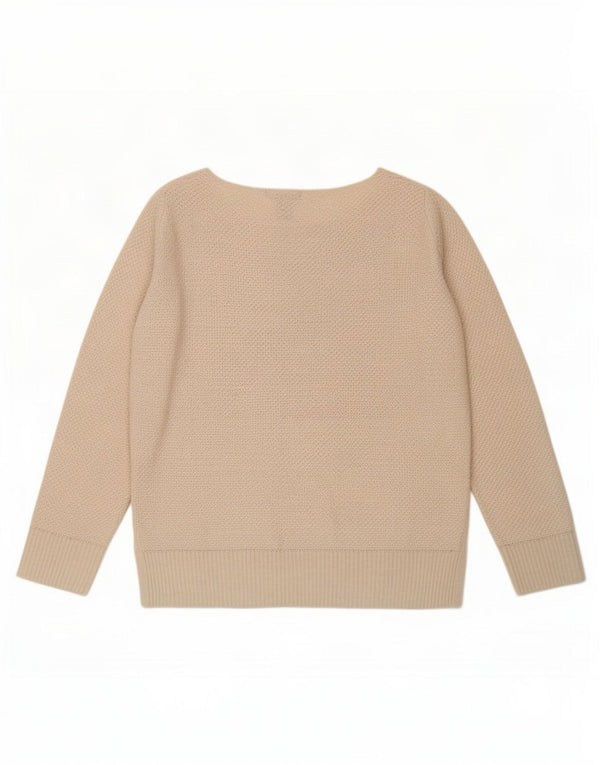 Gap Womens Oversized Boat Neck Jumper Sweater UK 10 Small Beige