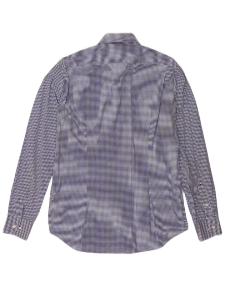 Tommy Hilfiger Herre skræddersyet pasform skjorte str. 41 16 Large Blue Gingham