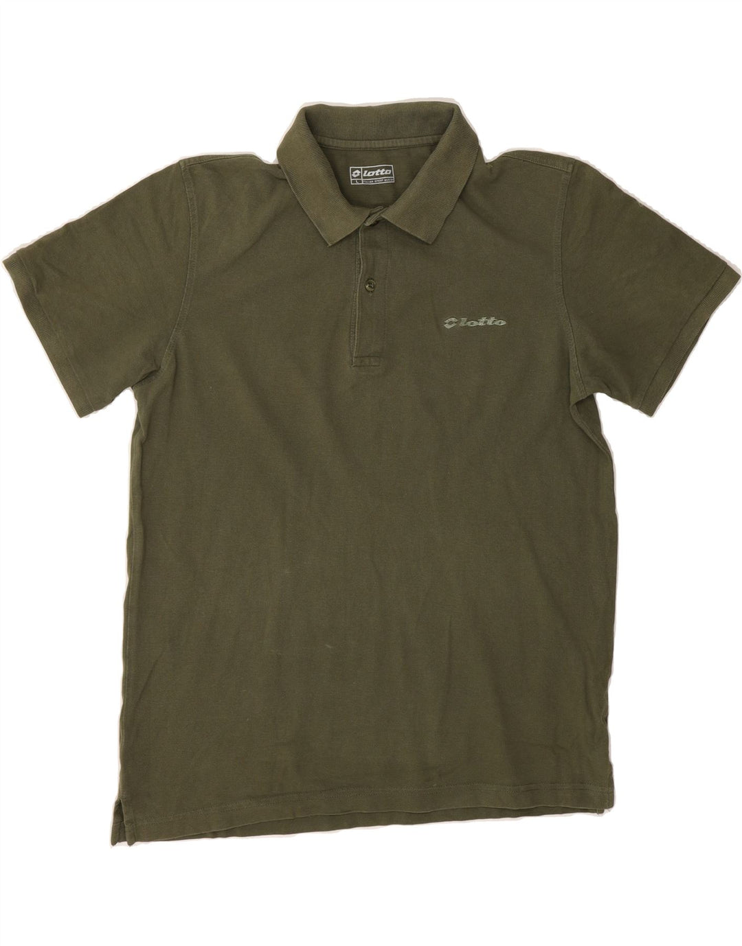 LOTTO Mens Polo Shirt Large Khaki Cotton Vintage Lotto and Second-Hand Lotto from Messina Hembry 