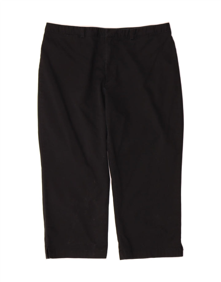 DOCKERS Womens Stain Defender Straight Capri Trousers W36 L22 Black Vintage Dockers and Second-Hand Dockers from Messina Hembry 