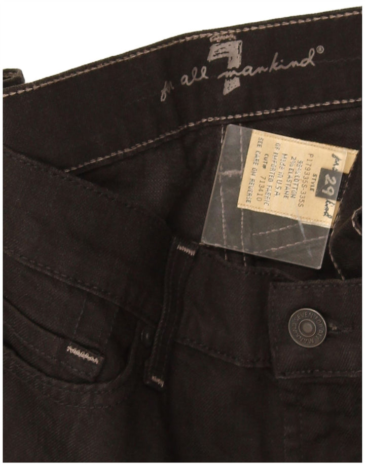 7 TIL ALLE MENNESKER Dame Slim Jeans W29 L33 Sort Bomuld