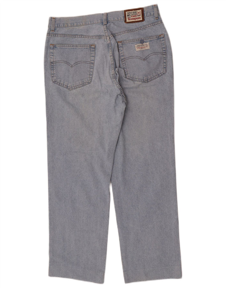 Wampum Straight Jeans til mænd W34 L29 blå bomuld
