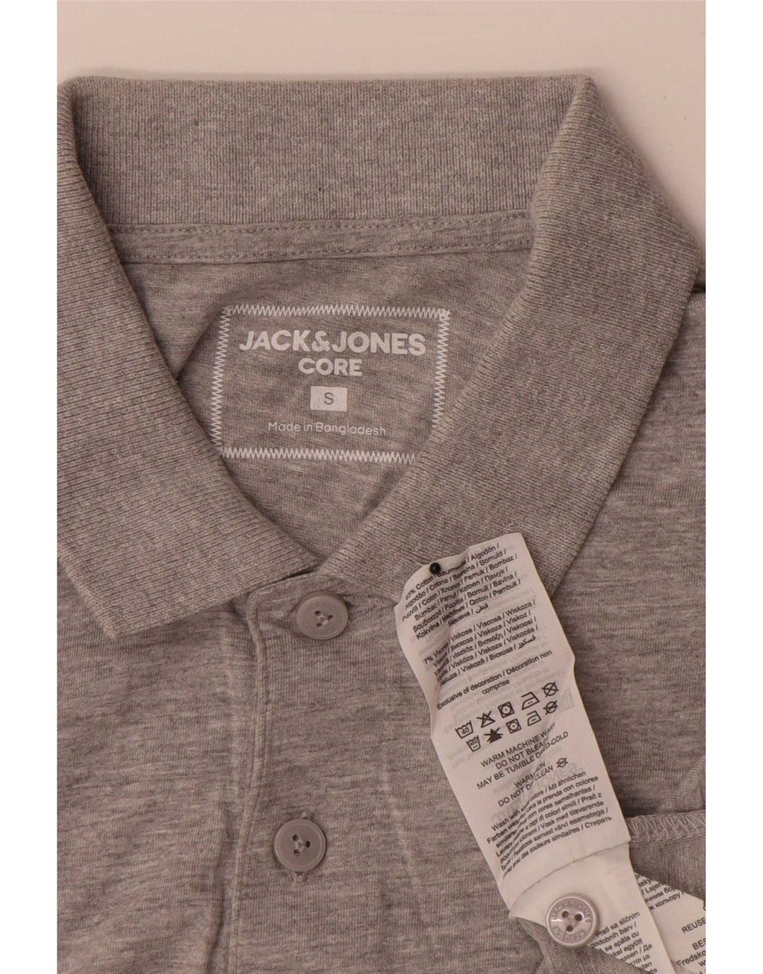 Jack & Jones herre poloskjorte lille grå bomuld