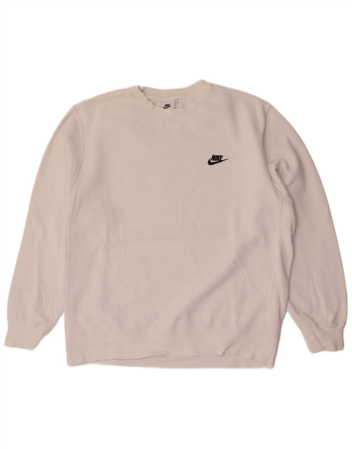 Nike Sweatshirt til mænd, stor hvid bomuld