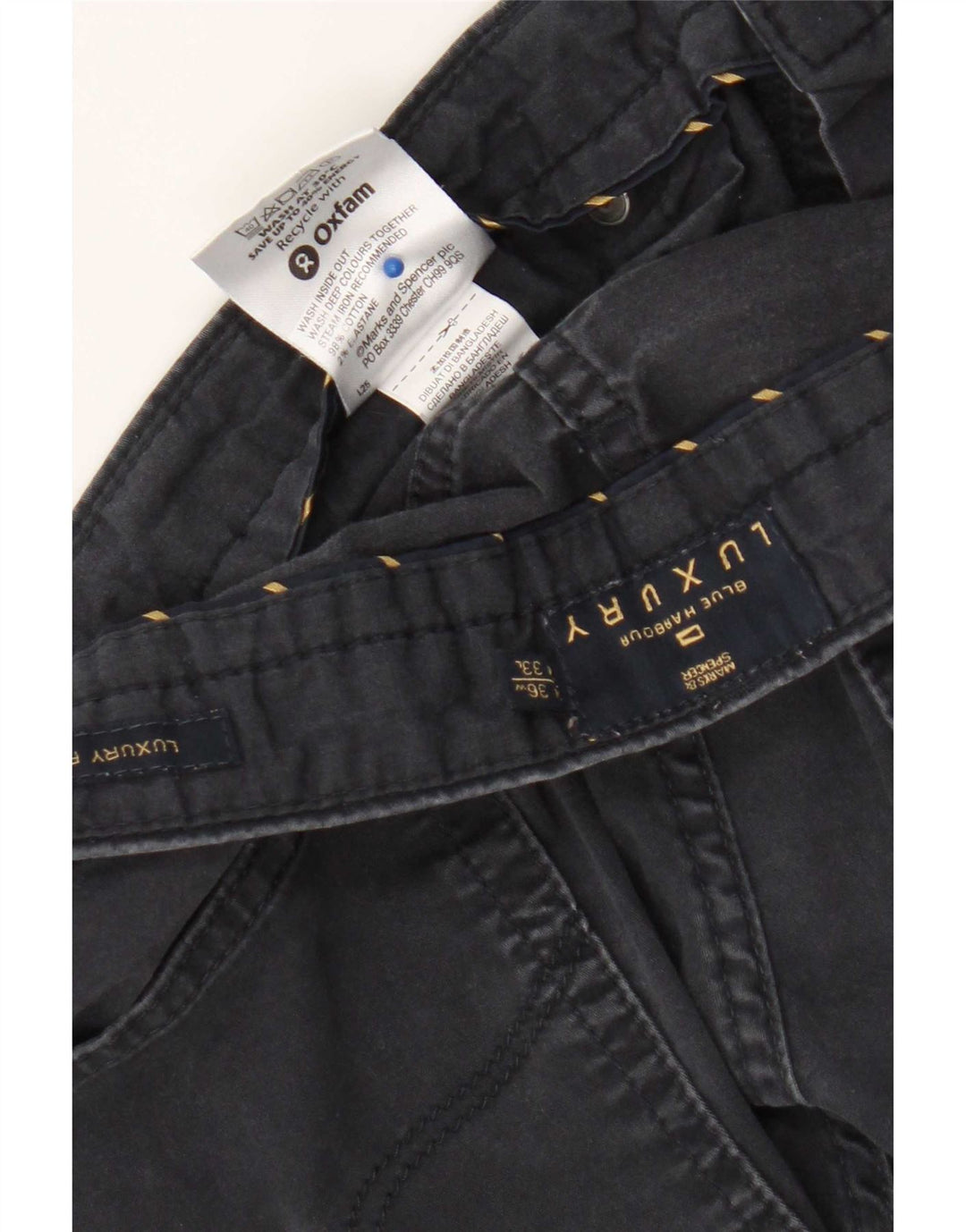 Marks & Spencer Herre Blue Harbor Casual Bukser W36 L33 Navy Blue