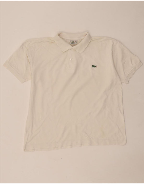 LACOSTE Poloskjorte til mænd størrelse 4 Medium Hvid Bomuld