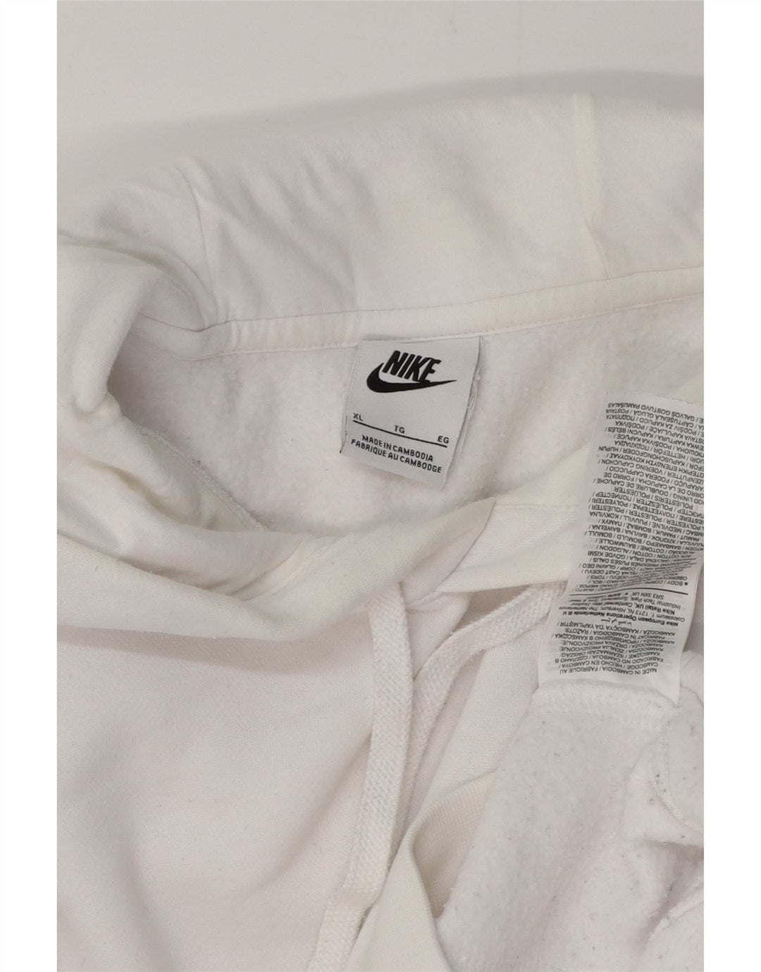 NIKE hættetrøje til mænd XL Hvid bomuld