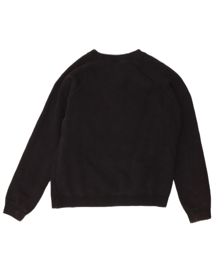 NIKE Womens Crop Oversized grafisk sweatshirt Jumper UK 10 Small Black