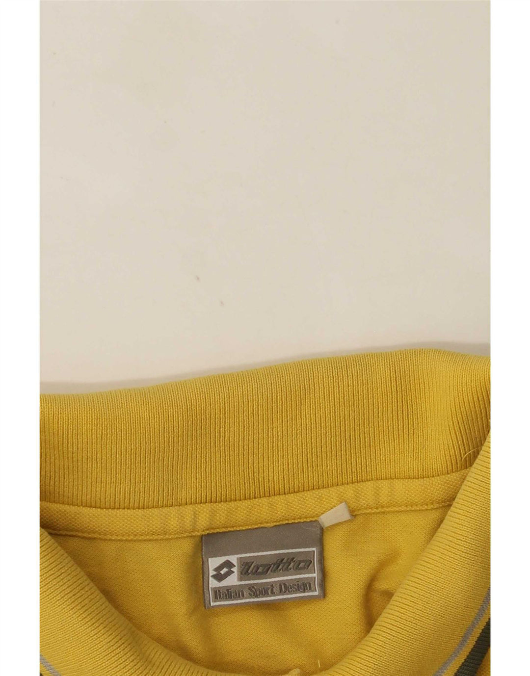 Lotto Herre Polo Shirt Medium Gul Stribet