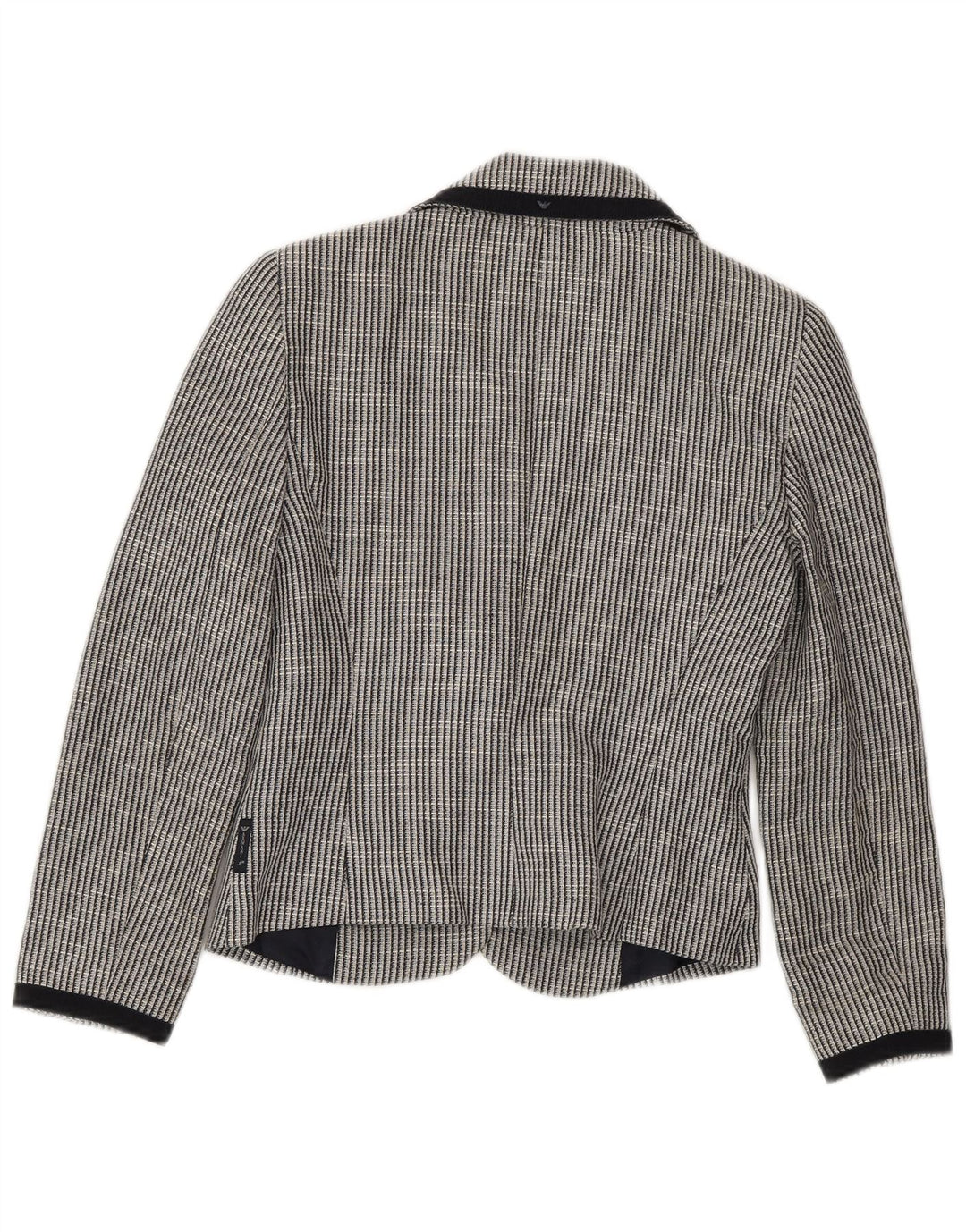 ARMANI JEANS Dame 2-knaps blazerjakke EU 38 mellemgrå stribet