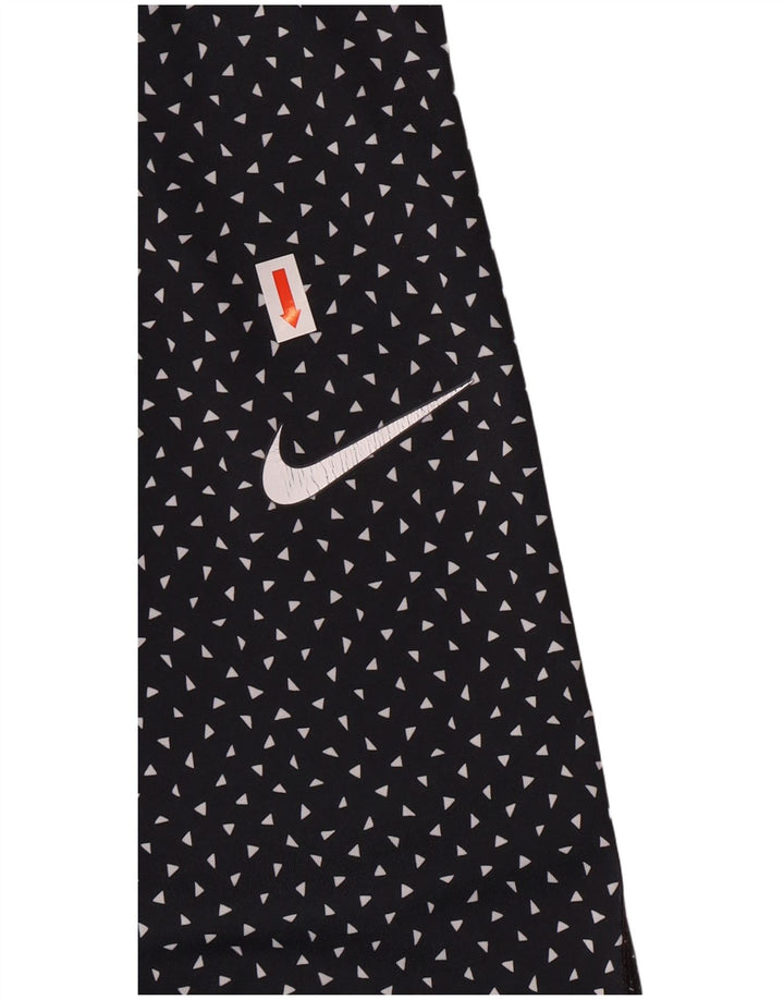 Nike Dame Dri Fit Grafiske Leggings UK 14 Large Navy Blue Spotted Sports