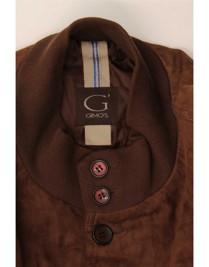 Gimo's herre ruskind bomberjakke UK 40 Large Brown