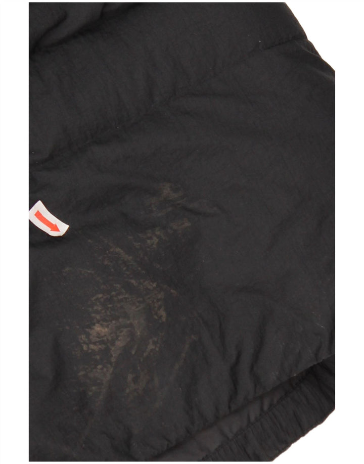 Adidas Herre Hætte Polstret Frakke UK 38 Medium Sort Nylon