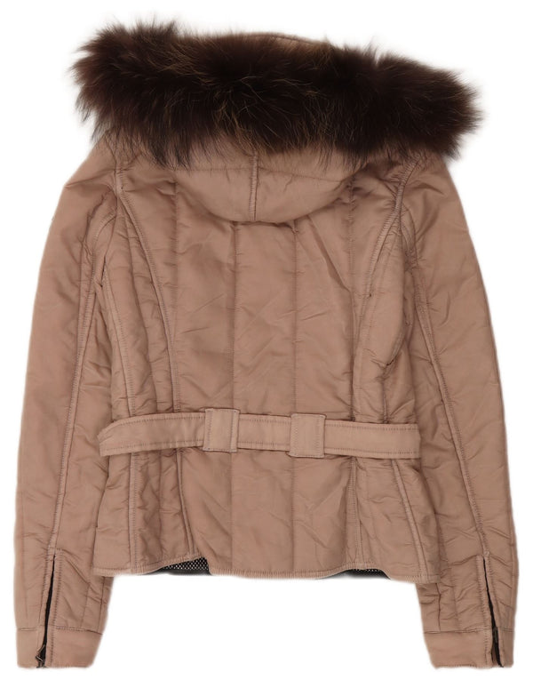 Refrigiwear Dame hættejakke UK 10 Small Beige Polyamid