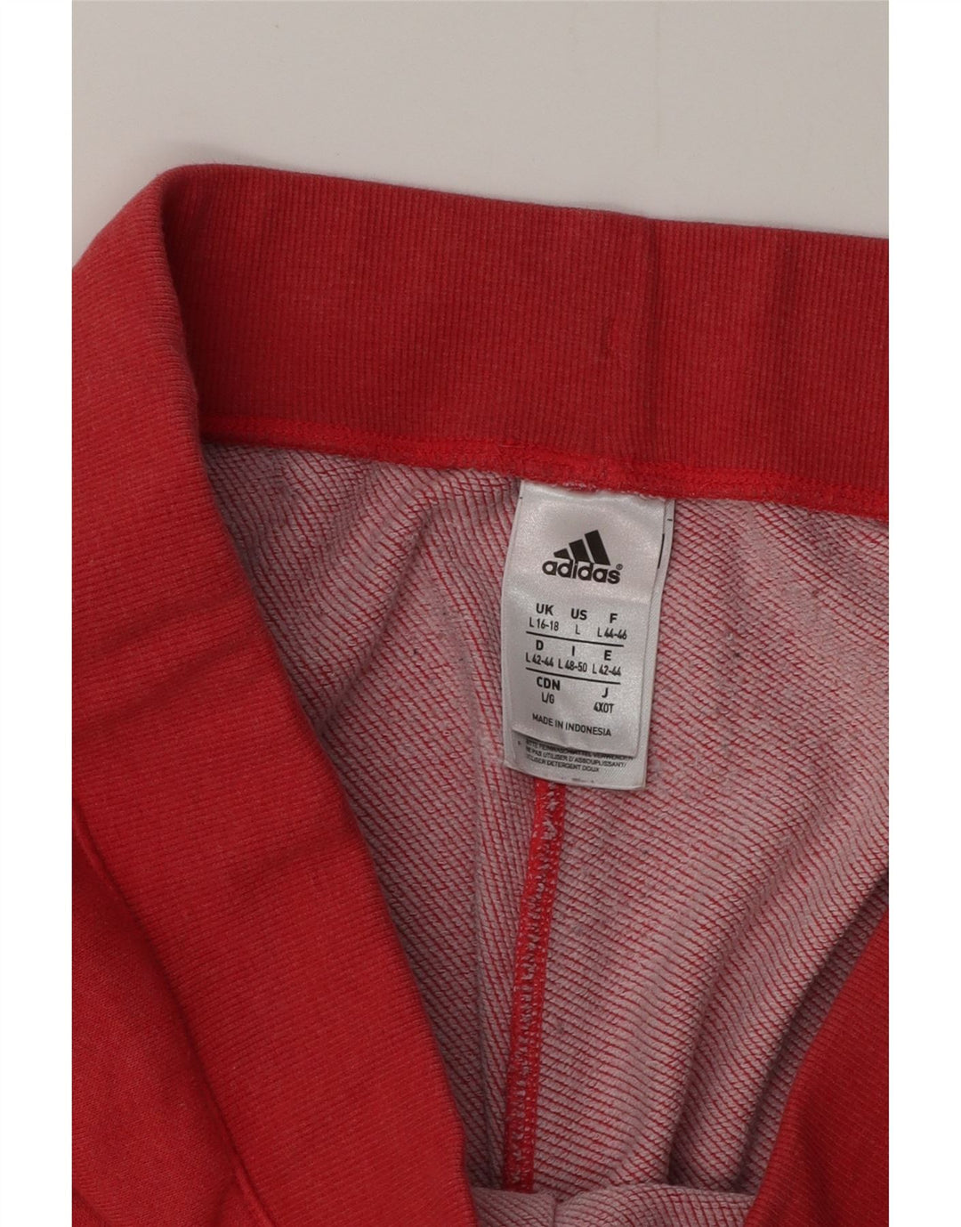 ADIDAS Womens Climalite træningsdragt Bukser Joggers UK 16/18 Large Red