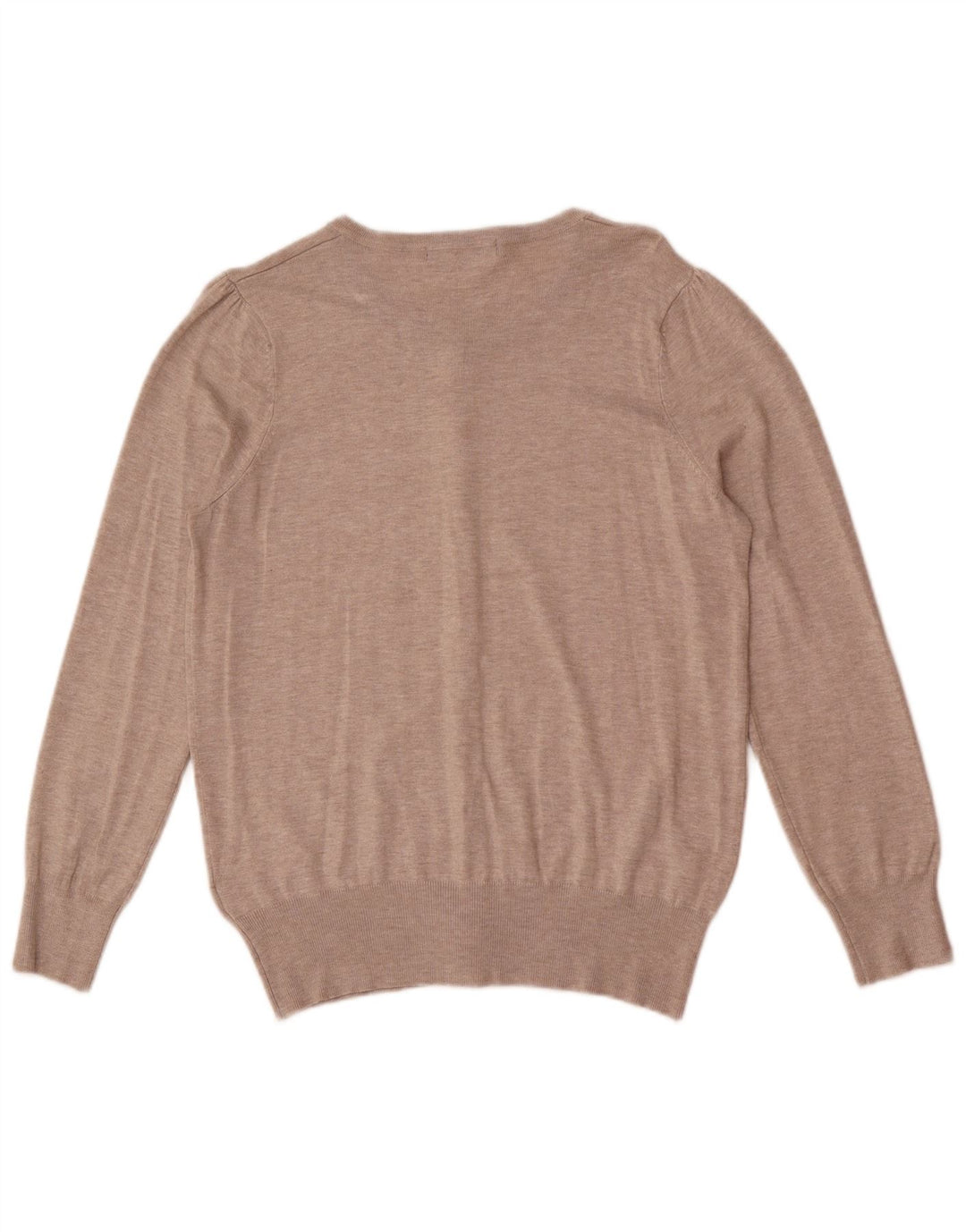 Marks & Spencer Dame Cardigan Sweater UK 16 Stor Beige Viscose