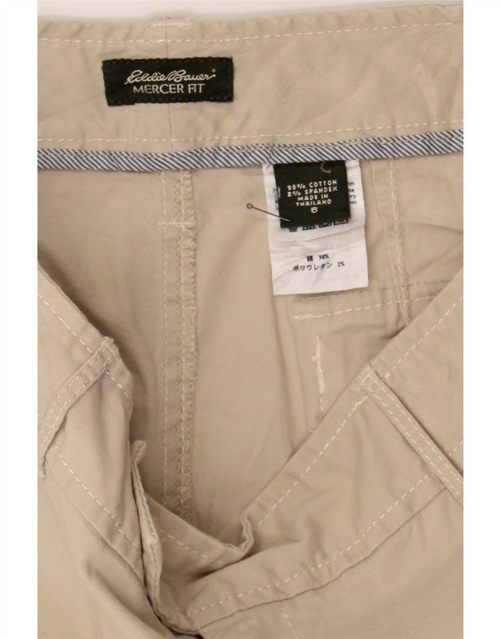 EDDIE BAUER Womens Mercer Fit Chino Shorts US 8 Medium W30 Grey Cotton Vintage Eddie Bauer and Second-Hand Eddie Bauer from Messina Hembry 