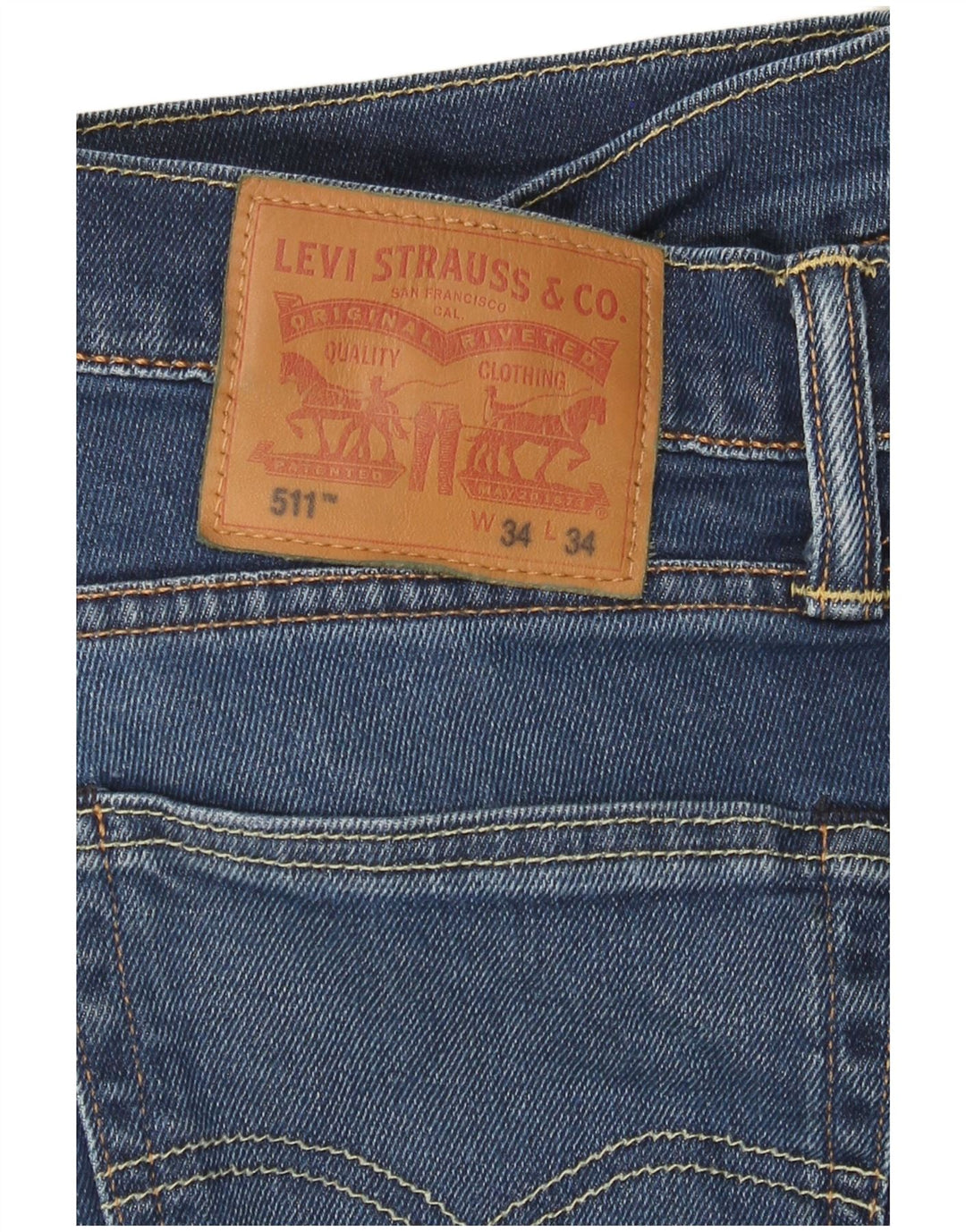 Levi's Herre 511 Slim Jeans W34 L34 Blå Bomuld