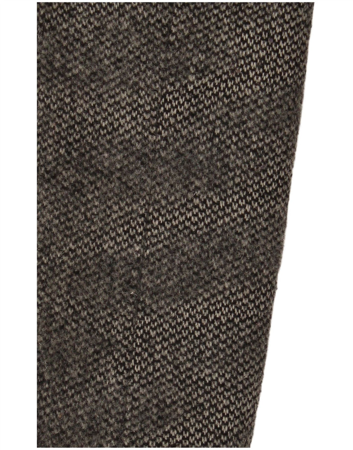 Vintage Dame Dobbeltradet Frakke UK 16 Large Grey Wool