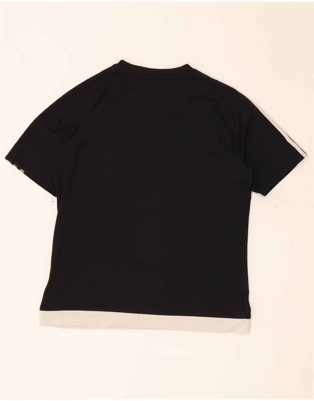 ADIDAS Boys Climalite T-Shirt Top 13-14 år Sort Colourblock Polyester