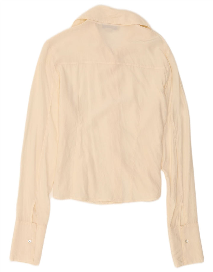 Blunauta Dameskjorte Bluse IT 44 Medium Off White Silke