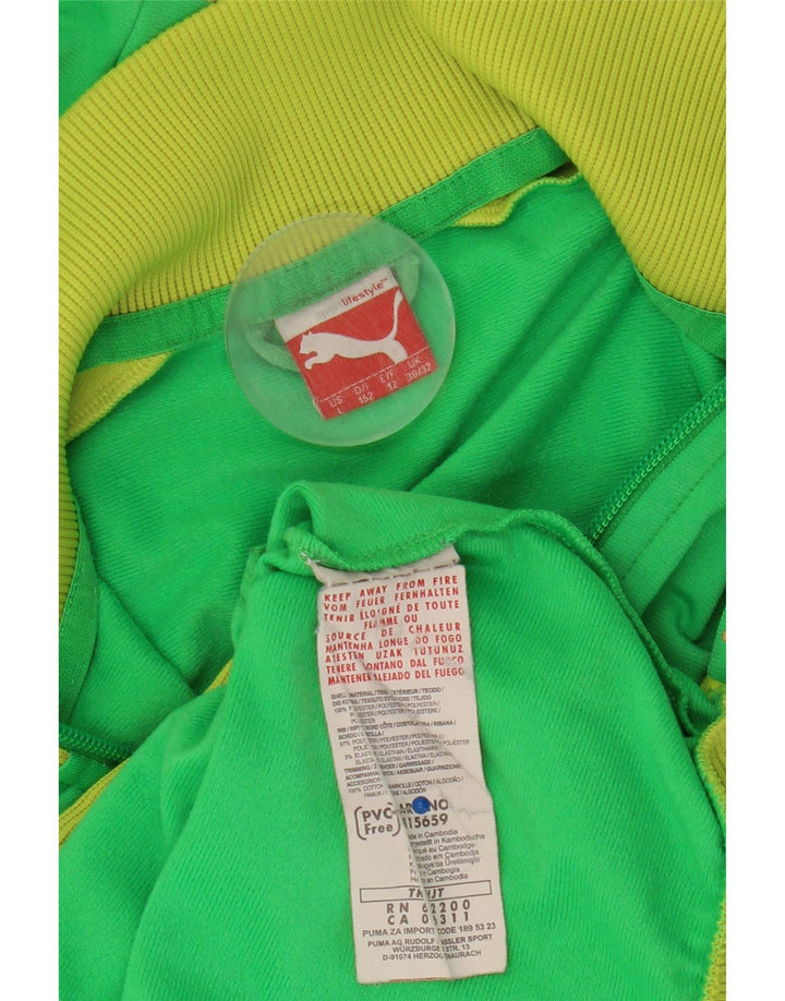 Puma Træningsdragt Topjakke til drenge 11-12 år Grøn Colourblock Polyester
