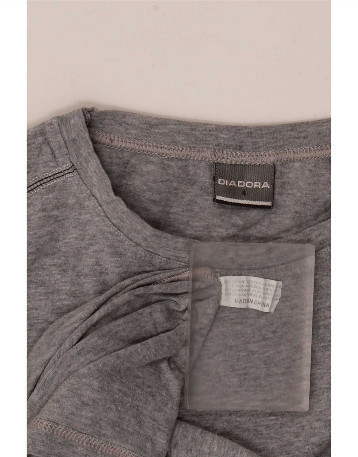 Diadora Herre T-Shirt Top Medium Grey Flecked Bomuld