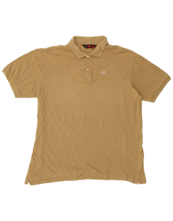 KAPPA Poloskjorte til mænd 3XL Beige Bomuld