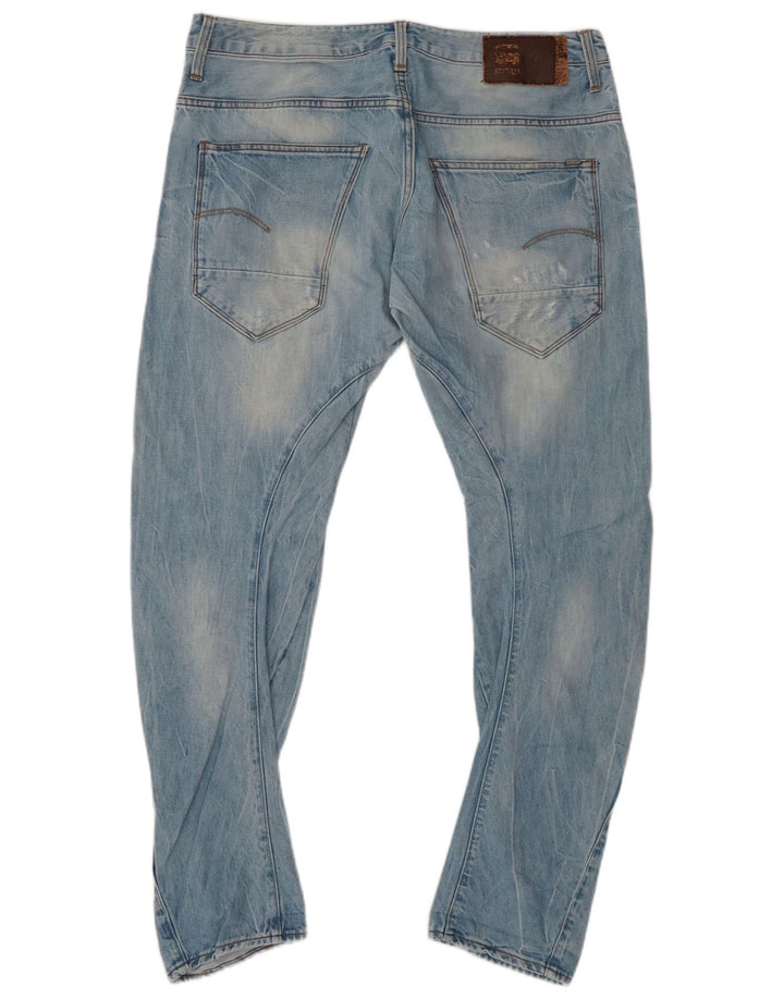 G-STAR Herre 3D Arc Distressed Banana Slim Jeans W34 L30 Blue Cotton