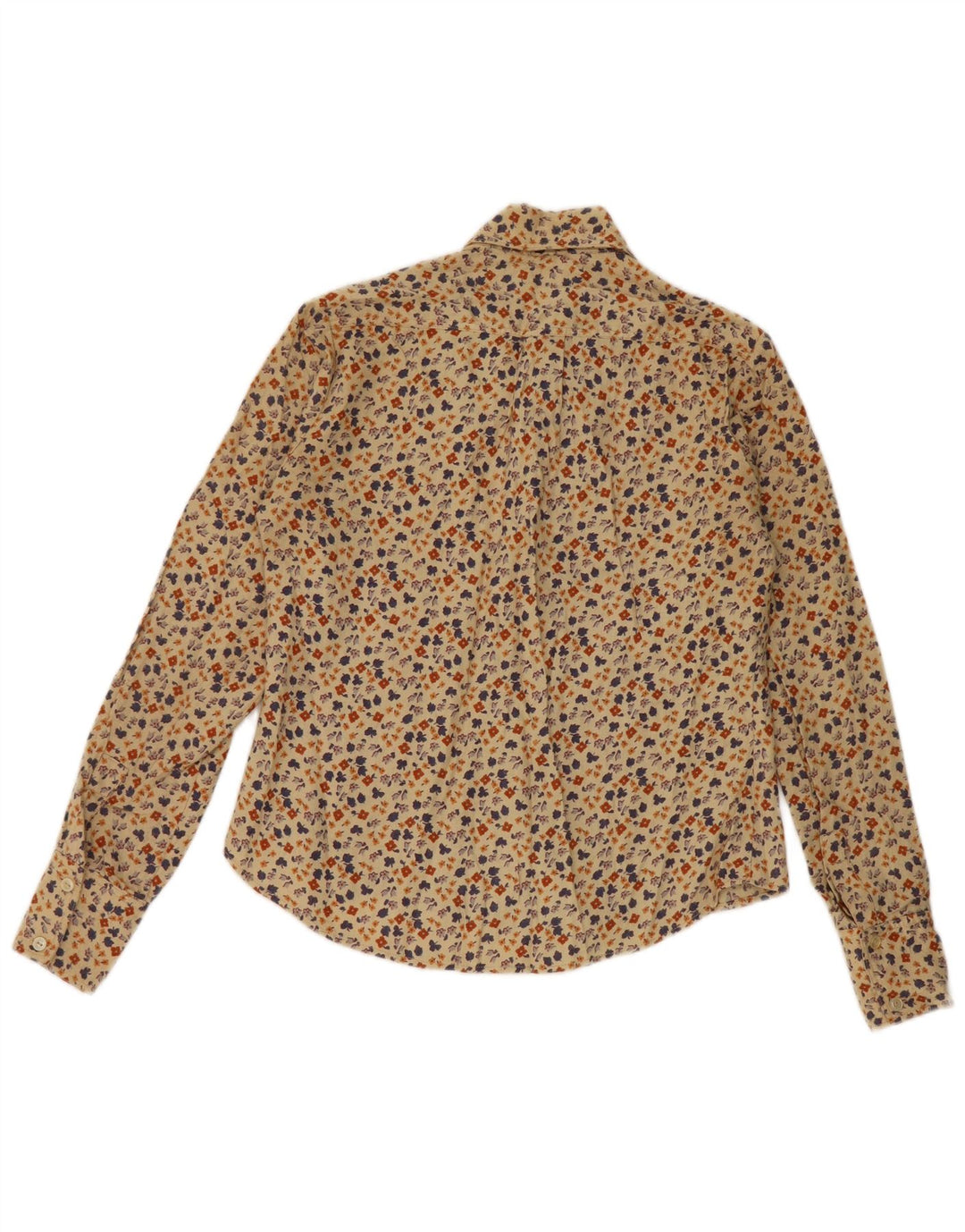 Vintage dameskjorte UK 12 Medium Beige Floral