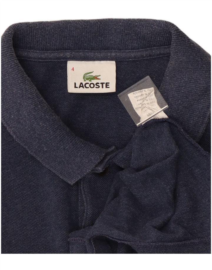 Lacoste herre poloshirt størrelse 4 Medium marineblå bomuld
