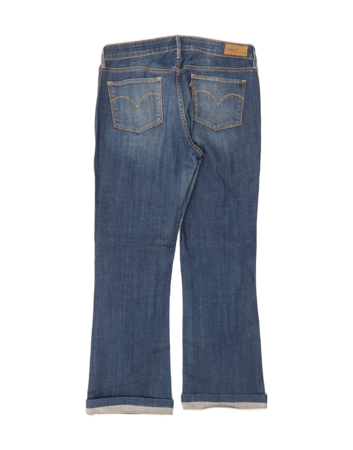 LEVI'S Womens Slight Curve Bootcut Jeans US 10 Large W34 L30 Navy Blue Vintage Levi's and Second-Hand Levi's from Messina Hembry 