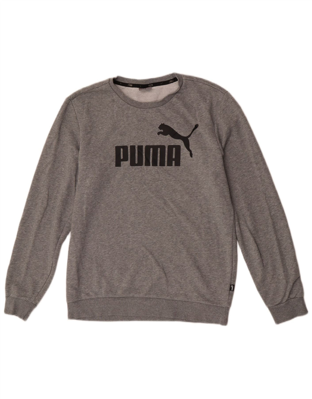 Puma Herre Grafisk Sweatshirt Jumper Stor Grå Bomuld
