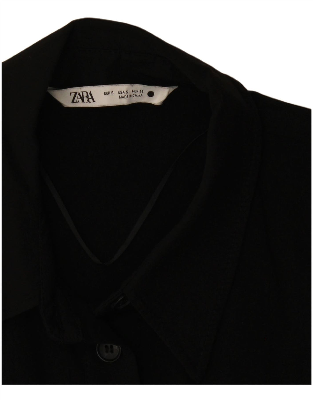 Zara Dame Maxi Shirt Dress UK 10 Small Black