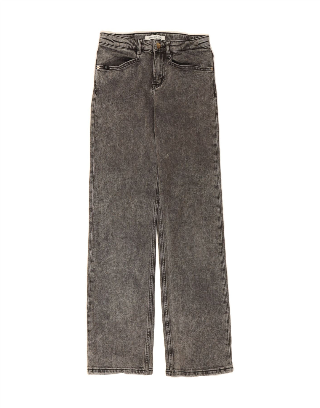 CALVIN KLEIN Womens Straight Jeans US 16 2XL W26 L30 Grey Vintage Calvin Klein and Second-Hand Calvin Klein from Messina Hembry 