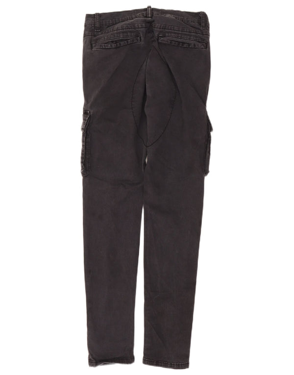 Zara Herre Slim Cargo Bukser EU 38 Small W30 L30 Grå Bomuld